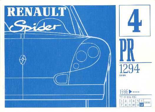 PR 1294 Catalogue pièces de rechange Spider